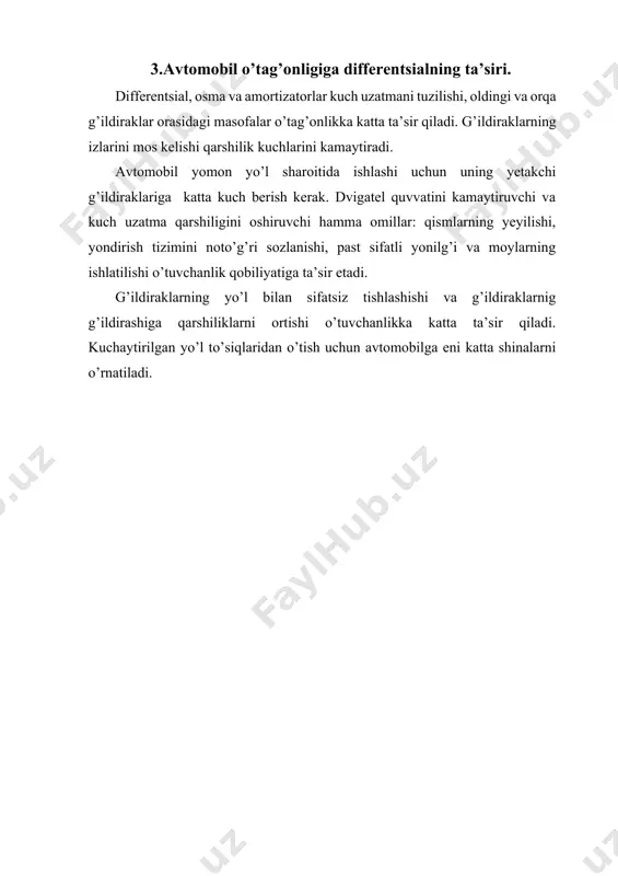 avtomobilning o’tag’onlik xususiyati - Page 5