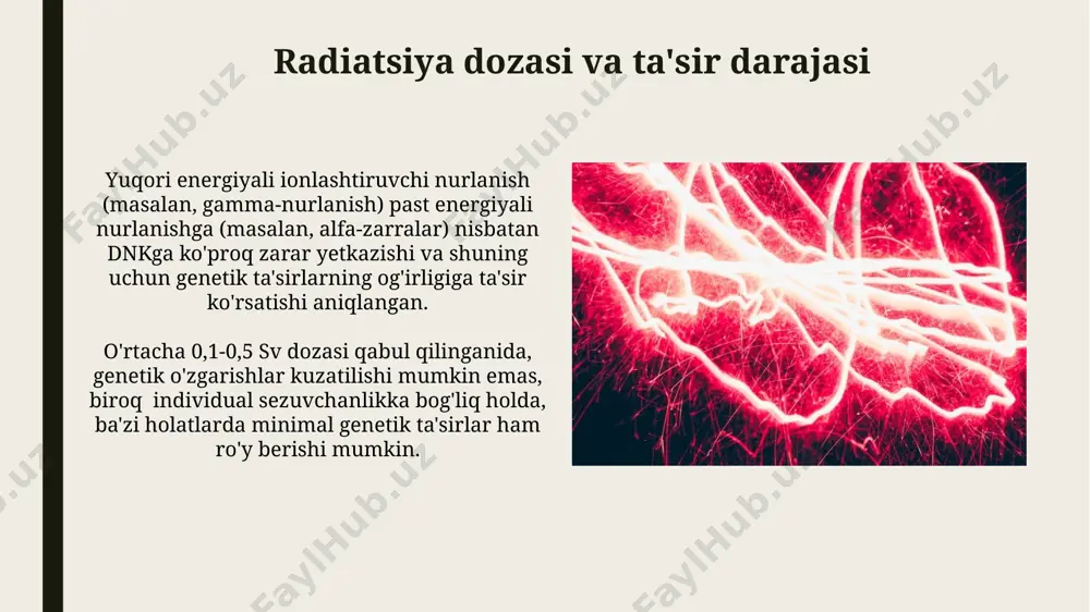 radiatsiyon nurlanishning genetik tasiri - Page 5