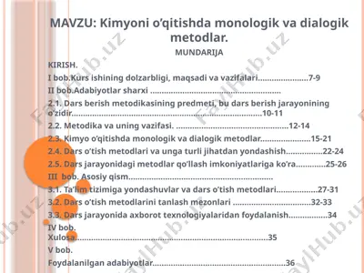 kimyo o’qitishda monologik va dialogik metodlar — PPTX