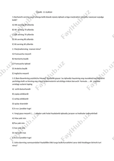 **marjinalizm va meyorli iqtisod** — DOCX