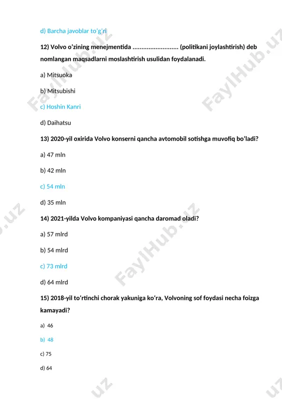 volvo kompaniyasi test matni - Page 5