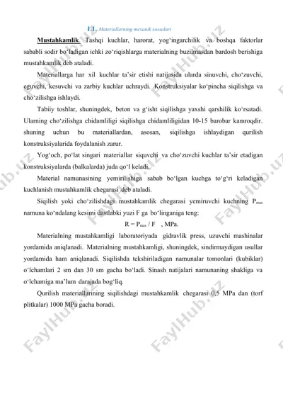 materiallarning mexanik xossalari — DOC