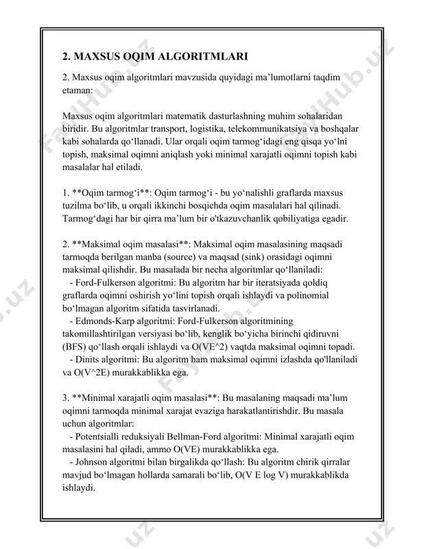 nsga erishishga harakat qiladi, bu esa ularni sanoqsiz darajada samarali qiladi. tekshirish va modellashtirish sohasida fulkershen algoritmi genetik jadvallarni tiklash, molekulalarni tahlil qilish, iqlim o'zgarishlarini bashorat qilish kabi keng ko'lamdagi dasturlarda qo‘llaniladi. shuningdek, mashinani o‘rganish va sun'iy intellekt sohasida ham katta ahamiyatga ega. bir nuqtaning boshqasiga o‘tishining ehtimollik koeffisienti xulosa chiqarish uchun zarur hisoblanadi. yana bir muhim qo‘llanish sohasi ichida bayesiy tarmoqlarlar omni tahlil qilish uchun fulkershen algoritmi keng qo'llanadi. bu algoritmda kiritilgan ma’lumotlar ehtimolli xulosalar qilishda foydalidir. uning asosiy kamchiliklaridan biri ma'lumotlarning katta hajmidagi ma'lumotlarda samaradorligini yo'qotishi mumkinligi. qolaversa, algoritmning konvergensiya vaqtini taxmin qilish qiyin bo‘lishi mumkin, bu esa katta miqdordagi resurslarni sarflash talabini yuzaga keltirishi mumkin. tahlillar shuni ko'rsatadiki, fulkershen algoritmi keng ko'lamli statistik tahlillar talab qilinadigan sohalar uchun juda qulay va samarali bir vositadir. ular ko'pincha sahna orti jarayonlari bo'ladi, ya'ni foydalanuvchilar bu tahlillarning amalga oshishidan bexabar bo'lishadi, ammo uning mahsulotlaridan foydalanishda farqlarini sezishlari mumkin. shu orqali, …