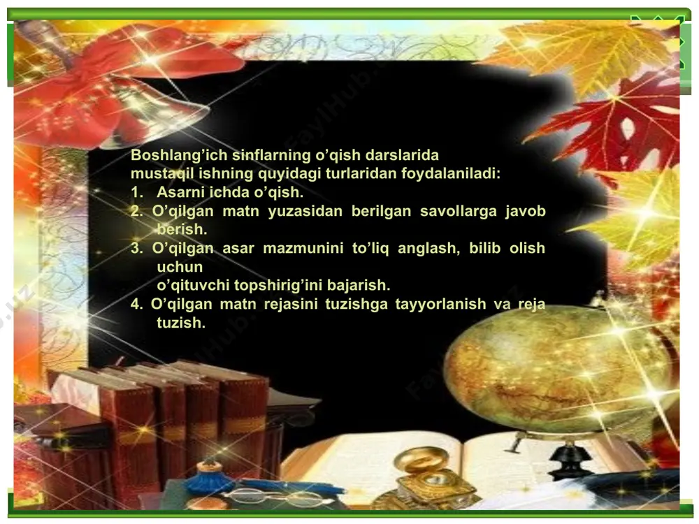 heva. savod o’rgatish darslari.  t.: o’qituvchi, 1996. 2. q. abdullaeva va boshq. o’qish kitobi (2-sinf uchun darslik). t.: o’qituvchi, 2007. 3. q. abdullaeva va boshq. 2-sinfda o’qish darslari.  t.: 2004. image2.gif image3.emf image4.jpeg image5.jpeg image6.jpeg image7.jpeg image8.jpeg image9.jpeg image10.jpeg image11.jpeg image12.jpeg image13.jpeg image14.jpeg image15.jpeg image16.jpeg image17.jpeg image18.jpeg image19.jpeg image1.emf