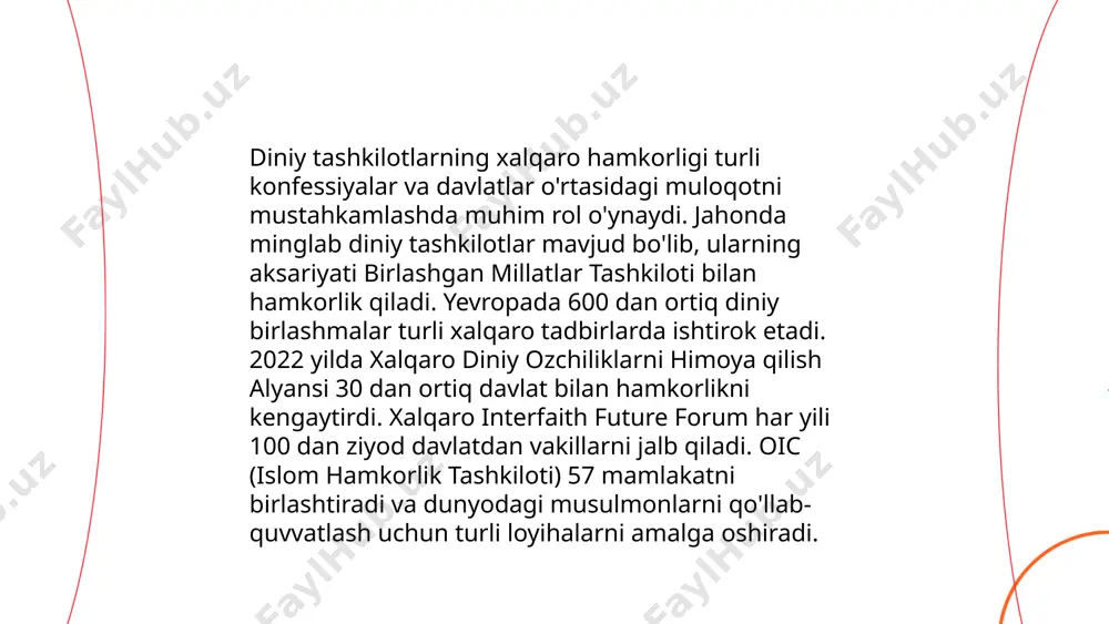 xalqaro diniy tashkilotlar faoliyatining tarixi - Page 5