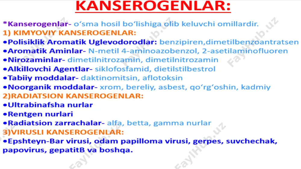 kanserogen agentlar va ularning hujayralar bilan o’zaro ta’siri. o’sma immuniteti - Page 3