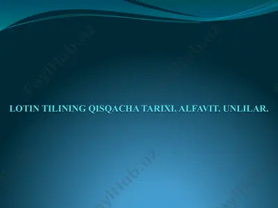 lotin tilining qisqacha tarixi — PDF