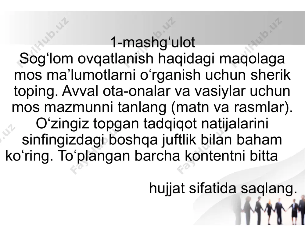 sogʻlom ovqatlanish maqolasi - Page 5