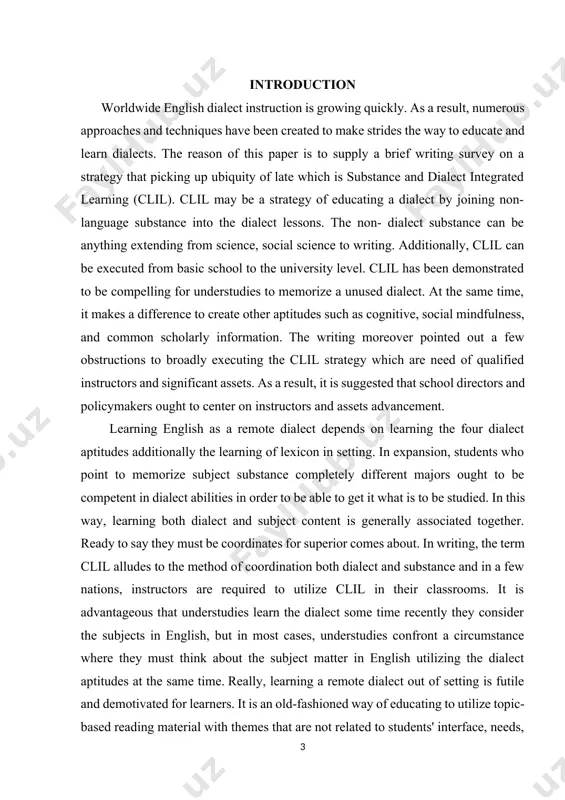 m of the given course paper is working out of the importance of content and language integrated learning(clil)and technology enhanced language learning to achieve the aim we have to execute the following tasks: -analysing content and language integrated learning(clil)and technology enhanced language learning -studying content and language integrated learning(clil)and technology enhanced language learning theorically substantiate the meaning of the communicative approach as awhole of informations of content and language integrated learning(clil)and technology enhanced language learning the object of the course paper is a speech act as a educational action that learners perform by learning things in a certain way in a certain context. the subject of the course paper is importance of content and language integrated learning(clil)and technology enhanced language learning theoretical value for this work is methodological course paper on the work of content and language integrated learning(clil)and technology enhanced language learning practical value of this paper is determined …