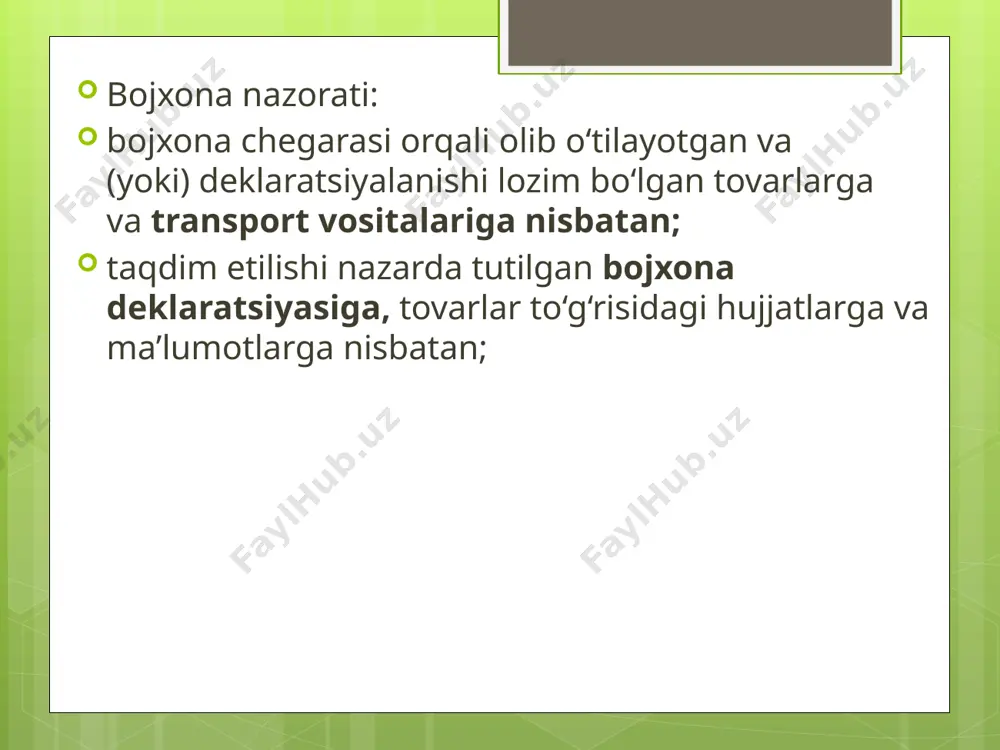 bojxona nazorati va uning shakllari - Page 5