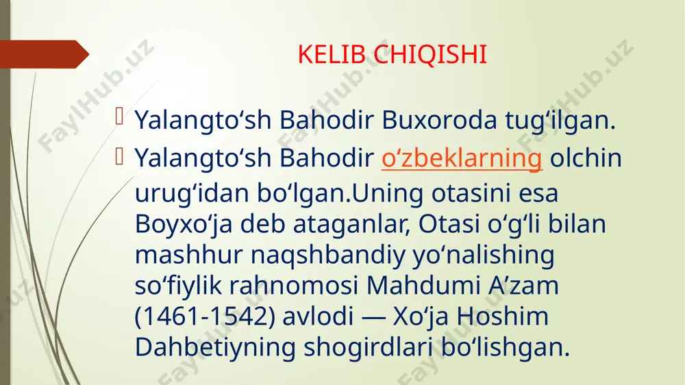i karvonsaroyi oʻrnida samarqand hokimi yalangtoʻshbiy bahodir madrasa va jome masjid qurdirgan . karvonsaroy asosi ustiga madrasa , hujralar oʻrnida peshtoq gumbazli masjid joylashgan. dastlab "yalangtoʻshbiy kichik madrasasi" deb nomlangan. keyinchalik masjid bezagida boshqa bir obida qurilishiga yetadigan miqdorda oltin sarflangani uchun "tillakori" (tilladan ishlov berilgan) deb yuritila boshlagan. tilla qori madrasasidan shahar jome masjvdi va madrasa sifatida foydalanilgan. maxdumi a’zam maxdumi a’zam qabri oldidagi maqbara samarqanddagi xonlarning buxorolik amirlaridan bo‘lmish yalangtush bahodur bey (uning shohi — muhammad hoshim, mahdumi a’zamning nevarasi payg‘ambarimiz qarindoshlari oila a’zolaridan hisoblangan) tomonidan qurdirilgan. image12.jpeg image13.jpeg image14.jpeg image15.jpeg image16.jpeg image17.jpeg image2.png image3.png image4.png image5.png image8.png image9.png