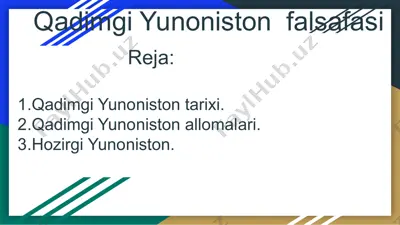 qadimgi yunoniston falsafasi — PPTX