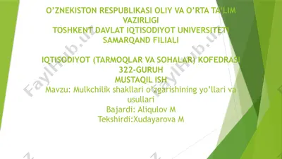 mulkchilikshakllari — PPTX