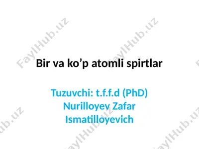 birvako'patomlispirtlar — PPTX