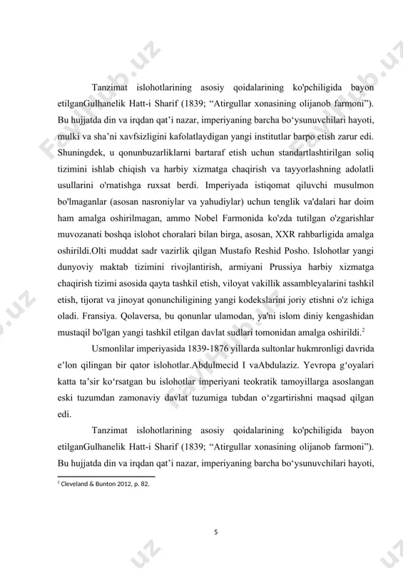 istanbul bilgi university. ] 1839-1876 yillar oralig'ida usmonlilar hukmronligini markazlashtirish va ratsionalizatsiya qilishga hamda imperiyaning harbiy mudofaasi uchun ko'proq soliq tushumlarini olishga qaratilgan bir qator hukumat islohotlari edi. tanzimat davri odatda markaziy hukumatdagi alohida shaxslar: sultonlar abdulmajit ii va abdulaziz hamda yuqori martabali mutasaddilar mustafo reshid pasho, ali posho va fuad poshobilan bog‘liq. tanzimatdan oldin xviii asrdan boshlab, xususan, abdulmajit i va abdulazizning otasi mahmud ii tomonidan amalga oshirilgan islohot ishlari boshlandi., 1808 va 1839 yillar oralig'ida. va undan keyin abd ü lhamit ii va yosh turklar hukmronligining dastlabki davridagi islohotlar davom etadi.[footnoteref:4] [4: maksudyan, nazan (2019). "review of this is a man's world?: on fathers and architects: talaat pasha father of modern turkey, architect of genocide, by hans-lukas kieser, princeton, princeton university press, 2018". journal of genocide research. 21 (4): 540–544. doi:10.1080/14623528.2019.1613816. s2cid 181910618] tanzimat davrining o‘ttiz yetti yili islohotning asosiy tamoyillari va davlat apparatini shakllantirishdagi bu uzoq jarayonda …