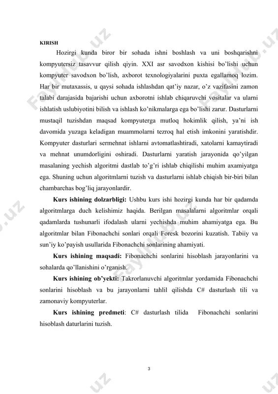bo`laklarga bo`la olmasak, u holda uni algoritm deb atay olmaymiz. dastlabki berilgan ma’lumotlarni natijaga aylantirish jarayoni uzluksiz ravishda amalga oshiriladiki, bunda vaqtning har bir keyingi keladigan daqiqasiga miqdor (kattalik) larning qiymati vaqtning shunday oldingi daqiqasida bo’lgan miqdorlar qiymatidan ma’lum bir qoidalar bo’yicha olinadi. aniqlik xossasi. algoritm bajariladigan amallarning zaruriy ketma- ketligini aniq belgilab beradi. algoritmning ijrochisiga berilayotgan barcha ko`rsatmalar aniq mazmunda bo`lishi kerak, chunki ko`rsatmalardagi noaniqliklar mo`ljaldagi maqsadga erishishga olib kelmaydi. bundan tashqari, ko`rsatmalarning qaysi ketma-ketlikda berilishi ham muhim ahamiyatga ega. demak ko`rsatmalar aniq berilishi va faqat algoritmda ko`rsatilgan tartibda bajarilishi shartdir. algoritmning har bir qoidasi aniq va bir qiymatli bo’lishi zarurki, bunda vaqtning biror daqiqasida olingan miqdorlar qiymati vaqtning shundan oldingi daqiqasida olingan miqdorlar qiymati bilan bir qiymatli aniqlangan bo’ladi. natijaviylik xossasi. izlanayotgan natijani boshlang`ich ma’lumotlarning ruxsat etilgan qiymatlari uchun chekli sondagi yetarlicha sodda qadamlardan keyin olish mumkinligi tushuniladi. ya’ni, har bir algoritm chekli sondagi amallardan so`ng albatta natija …