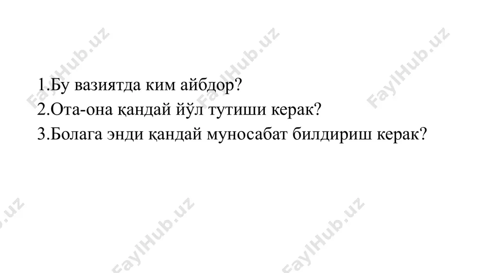 чининг педагогик жамоа ва ота-оналар, маҳалла аҳли билан бўладиган ўзаро мулоқотида, уларнинг руҳий ҳолатларини тушуниш ва уларга ҳамдард бўлиш қайси қобилият турига тегишли. 4.ўқувчиларнинг ҳис-туйғусини, психологик ҳолатларини қалбдан ҳис этиш, тушуниш, идрок этиш, уларга ачиниш хусусиятлари бу...? 5. ташқи оламни ва муҳитни сезиш, идрок этиш, яъни кузатувчанлик қобилияти бу....? 6. ўқитувчининг таълим ва тарбиявий қонуниятларини ҳамда методларини чуқур ўзлаштирган ҳолда самарали дарс бериш қобилияти бу...? 7. билиш қобилияти таърифи қайси жавобда тўғри кўрсатилган? 8.ўқитувчининг зийраклиги ва уддабуронлиги, воқеа ва ҳодисаларни чуқур идрок этииши қоблияти бу...? 9.қобилиятлар тизимидаги хусусиятлари нечта гуруҳга бўлинади. 10.ўқитувчи томонидан турли жамоат ишларига, тўгаракларга жалб қила олишида, синф жамоасини бирлаштириш қобилияти бу...? 11. қобилиятнинг етакчи хусусияти ўзига хослиги? /docprops/thumbnail.jpeg