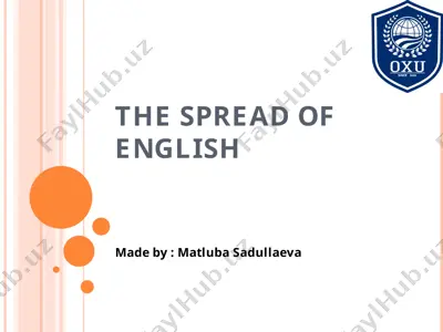 the spread of english — PPT