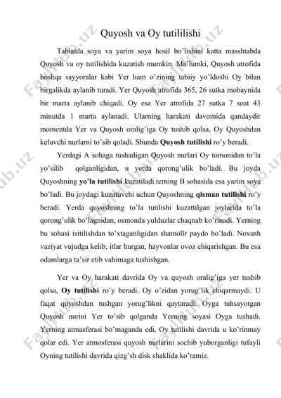 quyosh va oy tutililishi — DOC