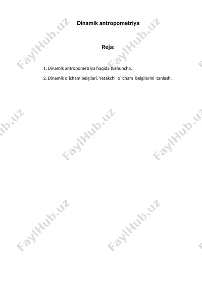 dinamik antropometriya — DOC