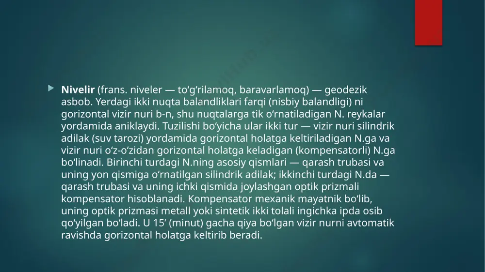 geodeziya fanidan mustaqilish mavzu bo'yicha xizmatlar - Page 5
