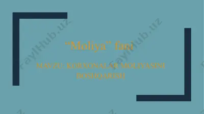 moliyaviy qarorlar qabul qilish bosqichlari — PPTX