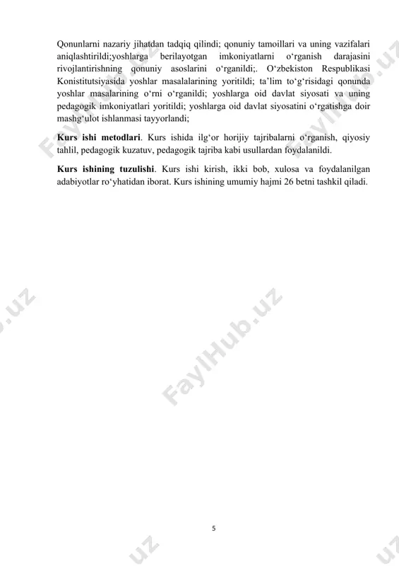 'idlash joizki, iste'dodli yoshlarni izlash va ularni qo‘llab-quvvatlashga qaratilgan ishlarni amalga oshirishda davlat tashkilotlari bilan bir qatorda yurtimizda faoliyat yuritayotgan nodavlat tashkilotlari ham faol ishtirok etmoqdalar. masalan, yoshlarga oid davlat siyosatining asosiy yo‘nalishlaridan biri yoshlarning iste'dod va qobiliyatlarini qo‘llab-quvvatlashga qaratilganligi ayniqsa, ahamiyatga molikdir. ta'kidlash joizki, ta'lim, fan, texnika, axborot texnologiyalari, madaniyat, san'at, sport, tadbirkorli sohalaridagi iste'dodli va iqtidorli yoshlarni rahbatlantirib borish, ularning turli sog‘lom tashabbuslarini qo‘llab-quvvatlash vazifalari bu tashkilotning mazkur yo‘nalishdagi dolzarb vazifalaridan biri qilib belgilangan. yoshlarning bilim darajasi, kasbiy malakasi, ma'naviy va ruhiy barkamollik kabi fazilatlari va ijtimoiy sifatlari butun jamiyatning rivojlanish darajasiga salmoqli ta'sir ko‘rsatmoqda. aholining turmush sharoitini yaxshilash, hayotdan rozi bo‘lib yashashga erishish bugungi zamonaviy davlatchilik taraqqiyotidagi muhim ko‘rsatkich hisoblanadi. “farzandlarimiz yangi o‘zbekiston bunyodkorlari sifatida maydonga chiqayotgan bugungi kunda konstitutsiyamizda yoshlarning huquq va manfaatlarini to‘la ta’minlash maqsadida yoshlar sohasidagi davlat siyosati, o‘g‘il-qizlarimizni har tomonlama qo‘llab-quvvatlash masalasi, ularning huquq va burchlari konstitutsiyaviy darajada o‘z aksini topishi kerak”. bu …