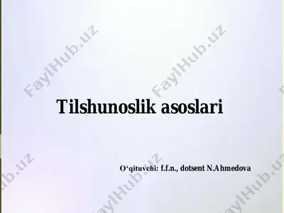 tilshunoslik asoslari — PDF