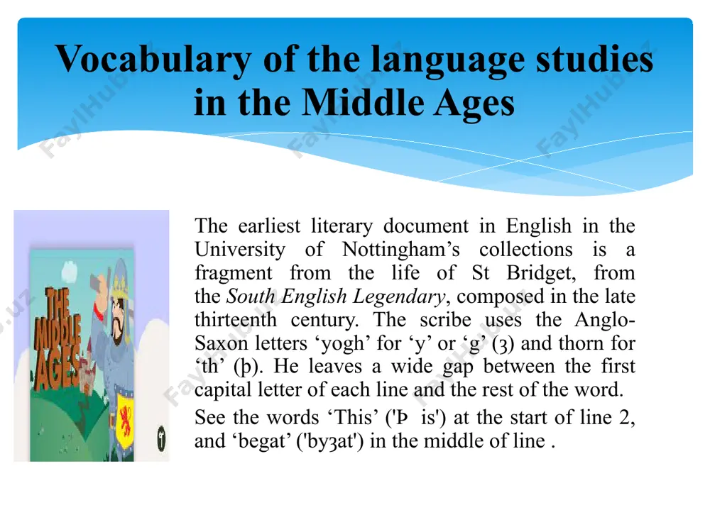 vocabulary of the language studies in the middle ages - Page 3