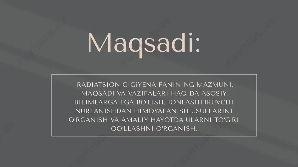 radiatsion gigiyena fani taqdimoti - Page 4