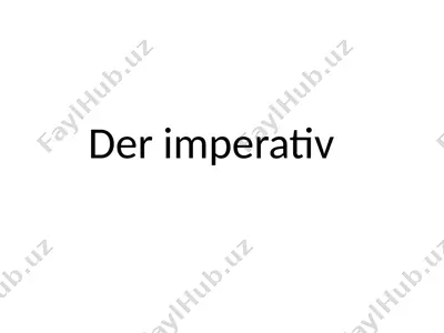 imperativ — PPTX