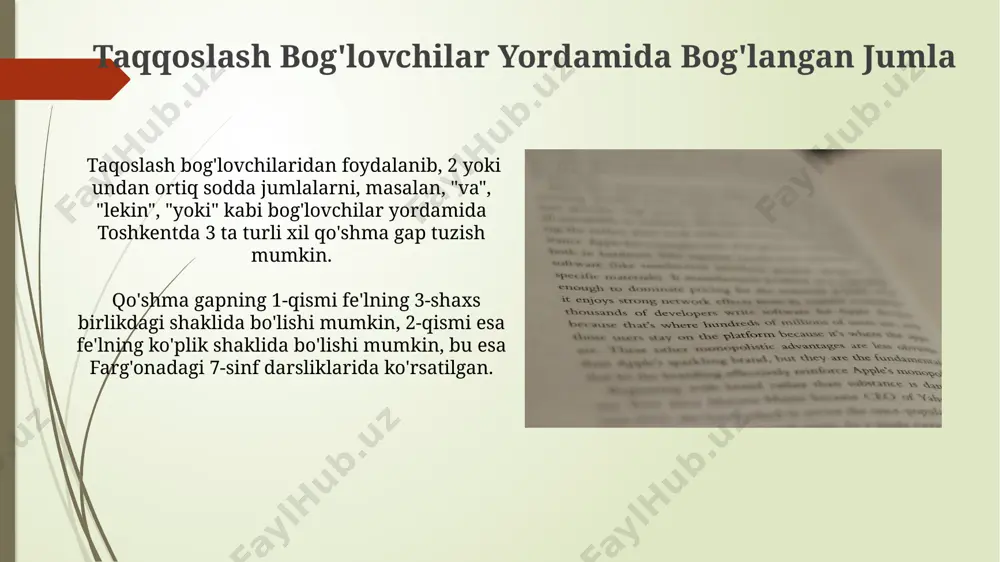 ing turli xil turlari, jumladan, "agar", "chunki" kabi sabab-oqibat bog'lovchilari qo'llanishi mumkin, bu esa toshkentdagi grammatika qo'llanmalarida tasvirlangan. e'tiboringiz uchun rahmat @taqdimot_robot image1.jpg image2.jpg image3.jpg image4.jpg image5.jpg image6.jpg image7.jpg image8.jpg image9.jpg image10.jpg image11.jpg image12.jpg
