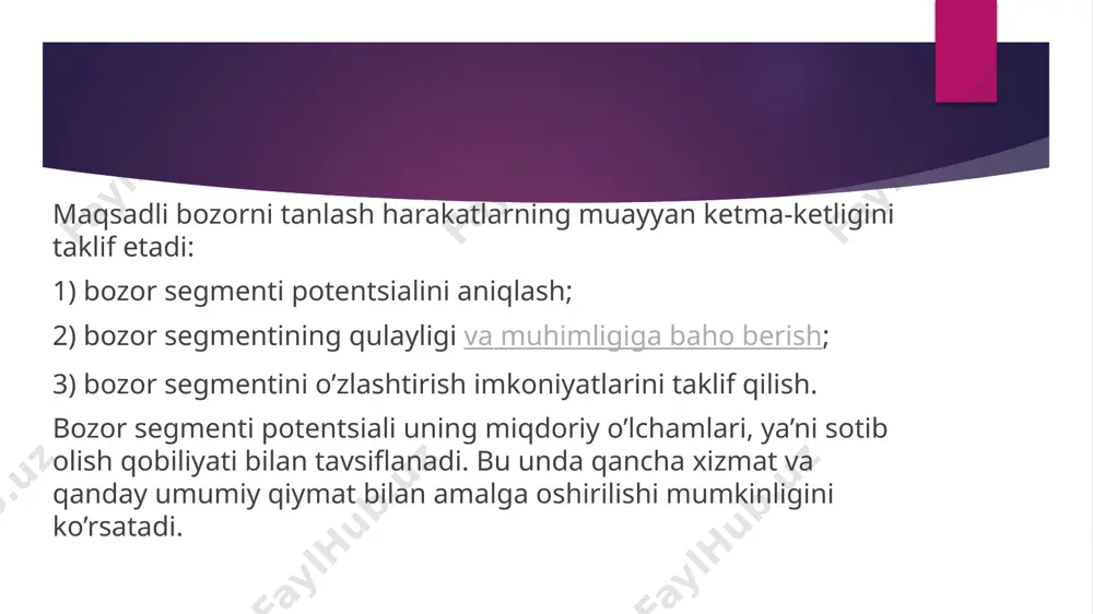 maqsadli bozor segmentlarini tanlash - Page 5