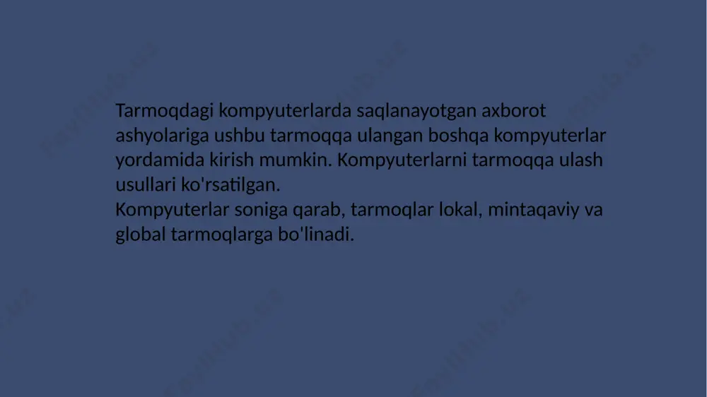 kompyuter tarmoqlari, uning asosiy tushunchalari va turlari - Page 5