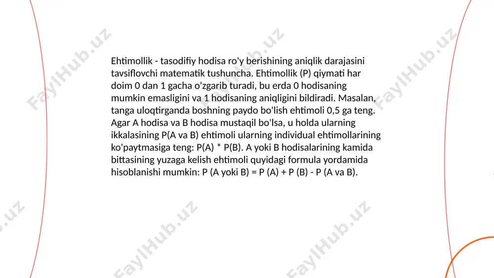 a kendall korrelyatsiya koeffitsienti kiradi. matematik statistika elementlari zarifboyeva shahrizoda e'tiboringiz uchun rahmat! image1.png image2.png image3.png image4.jfif image5.png image6.png image7.png /docprops/thumbnail.jpeg