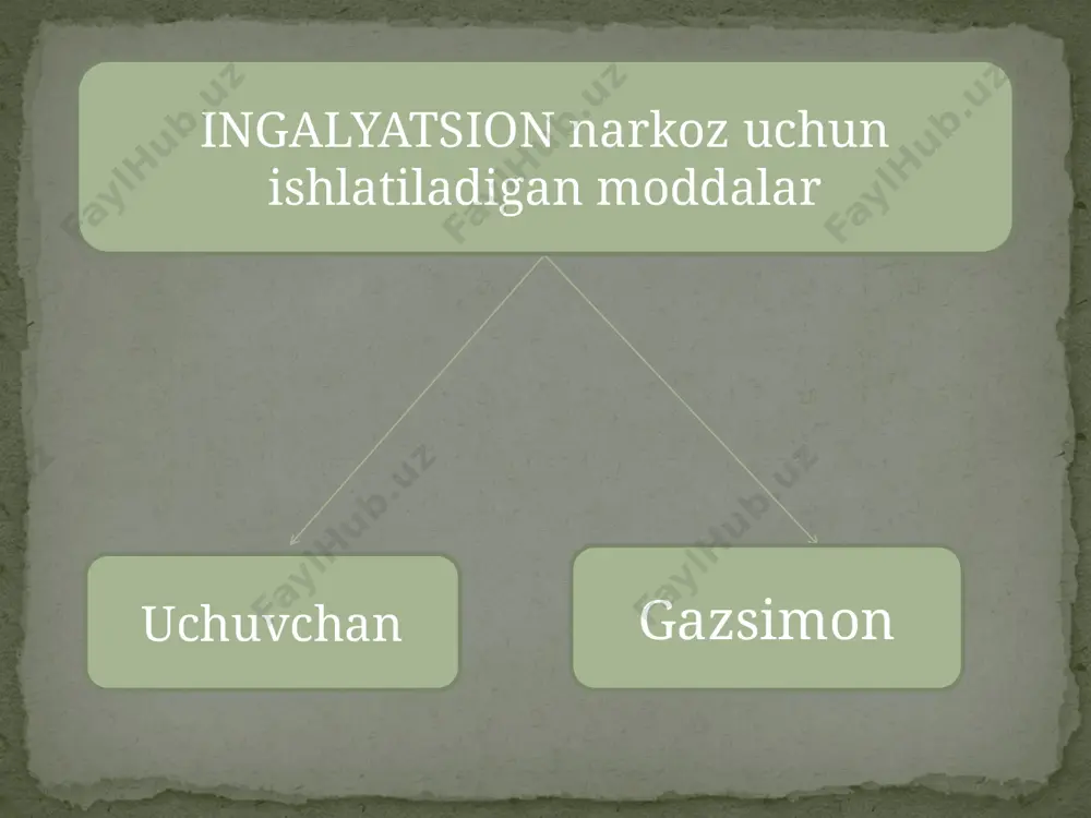 organizmda to‘planmaydi (kumulyasiya bo‘lmayli). bromizoval (bromizovalum) 0,3g tabl. №10. - mochevina hosilasi. juda kam zaharli, kuchsiz tinchlantiruvchi va mo‘tadil uyqu vositasi. uyquni boshlanish davrini bizilishida qo‘llaniladi. bromizoval xloralgidratga o‘xshab tana harorati, me'da-ichak sekresiyasiga, buyrak faoliyatiga barbituratlarga nisbatan kam ta'sir etadi. foydalanilgan adabiyotlar: аzizova s.s. farmakologiya. тоshkenт, 2006y. xarkevich d.а. farmakologiya. моsкvа, 2010y. bazarova l. lotin tili va farmasevtik terminologiya asoslari.тоshkеnт, 2017y. saliho`jayev z. dоri vositalari qo`llanmasi. тоshkеnт, 2015y. маshkovskiy м.d. lekarstvenniye sredstva. моskvа, 2010y. www.evrofarm.uz e’tiboringiz uchun rahmat!!! image3.jpeg image4.jpeg image5.png image6.png image7.jpeg image8.jpeg image9.jpeg image10.jpeg image11.jpeg image12.jpeg