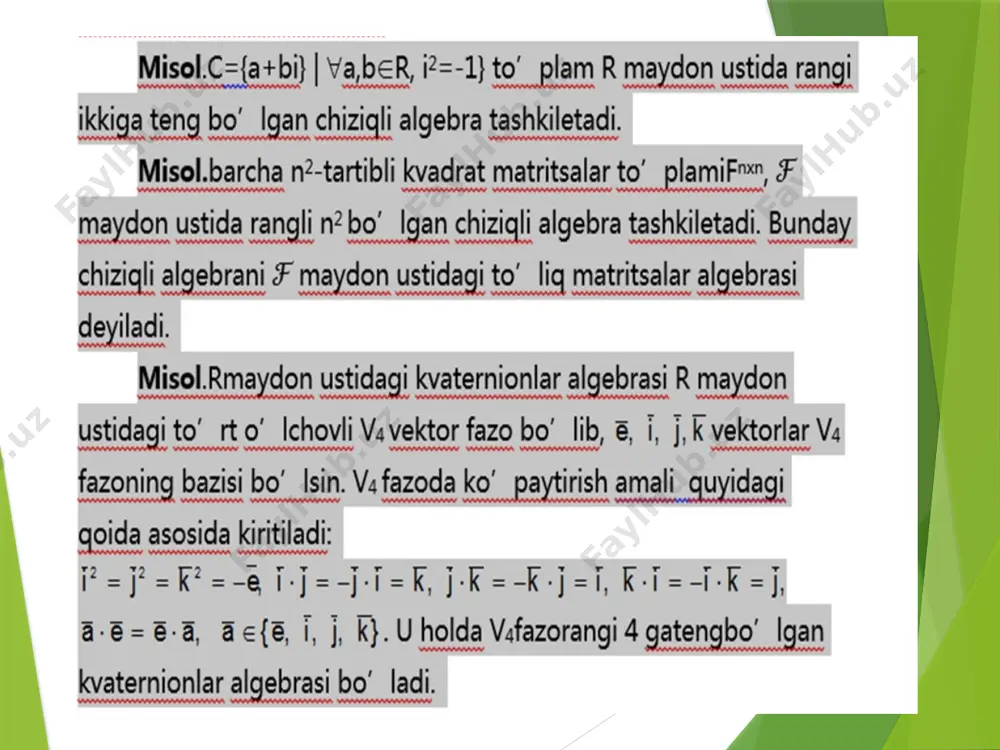chiziqli algebralar - Page 4