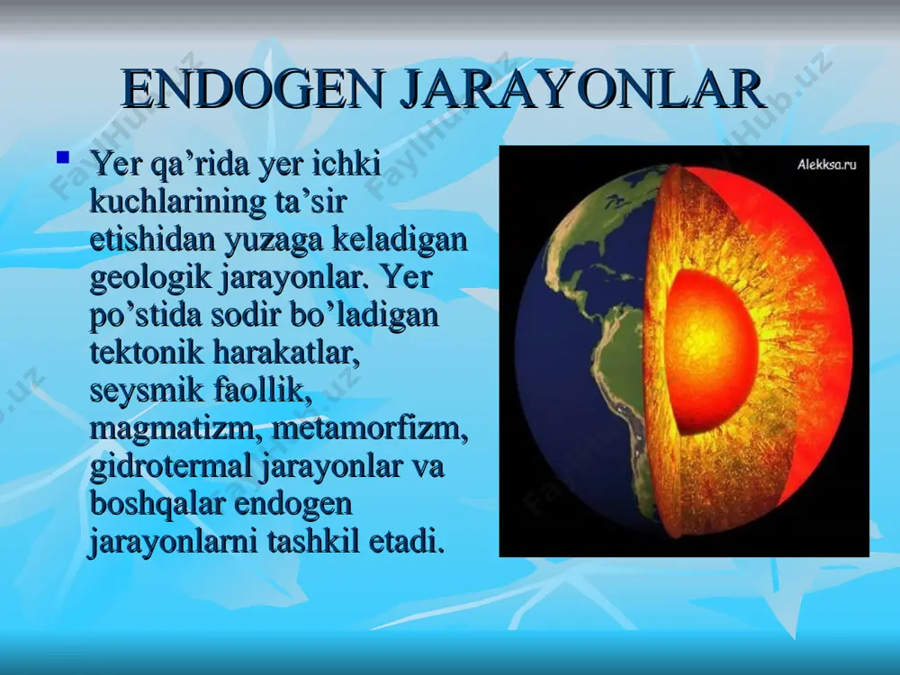 endogen jarayonlar va ularga tavsif - Page 3