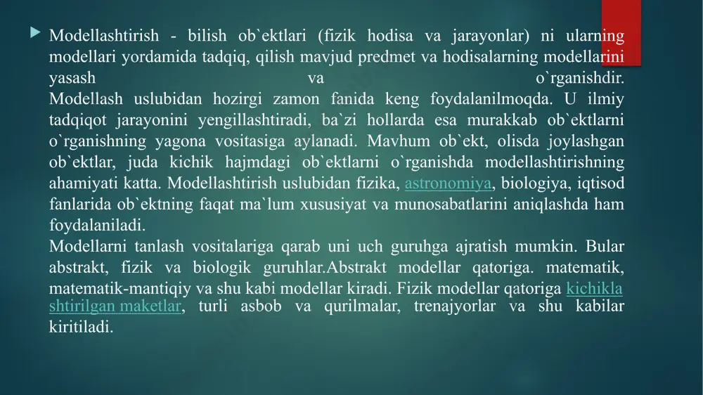 fizik jarayon va fizik modellashtirish - Page 4