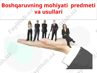 boshqaruv asoslari — PPTX