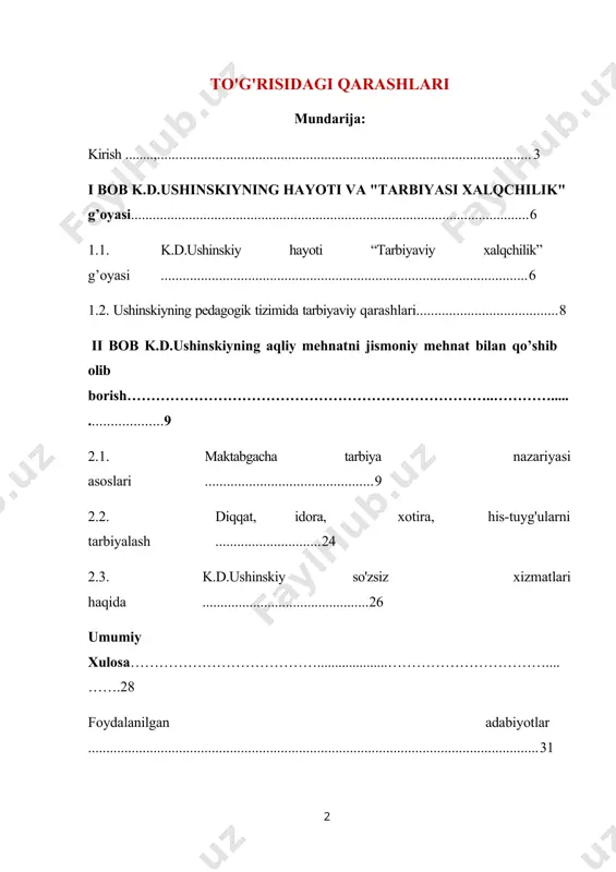 ivojlanishi, maktabgacha yoshga oid tegishli faoliyat turlari asosida tashabbuskorligi va ijodiy qobiliyatlarini rivojlantirishga, muloqot doirasida katta yoshdagilar va tengdoshlari bilan hamkorlik qilish imkoniyatlarini ochishga qaratilgan. maktabgacha ta’lim sohasi uzluksiz ta’lim tizimining birlamchi bo‘g‘ini hisoblanib, u har tomonlama sog‘lom va barkamol bola shaxsini tarbiyalash va maktabga tayyorlashda g‘oyat muhim ahamiyat kasb etadi. mustaqillik yillarida respublikada ta’lim-tarbiya tizimi va barkamol avlodni tarbiyalash davlat siyosatining asosiy ustuvor yo‘nalishlari darajasiga ko‘tarildi. biroq, o‘tkazilgan tahlillar maktabgacha ta’lim sohasida olib borilayotgan ishlarning samarasi va natijasi yetarli darajada emasligini ko‘rsatmoqda. jumladan, so‘nggi 20 yil davomida davlat tasarrufidagi maktabgacha ta’lim muassasalari soni 45 foizdan ziyodroq kamaygan bo‘lib, bugungi kunda respublika bo‘yicha bolalarning maktabgacha ta’lim bilan qamrab olinishi 30 foizni tashkil etadi. shuningdek, maktabgacha ta’lim muassasalarining moddiy- texnika bazasi zamonaviy talabga javob bermaydi. maktabgacha ta’lim tizimida variativ dasturlar joriy etilmagan, bolalarni maktabga tayyorlash bo‘yicha muqobil, moslashuvchan modellar yetarli darajada rivojlanmagan hamda taraqqiy etgan mamlakatlar singari ijtimoiy, shaxsiy, hissiy, nutqiy, …