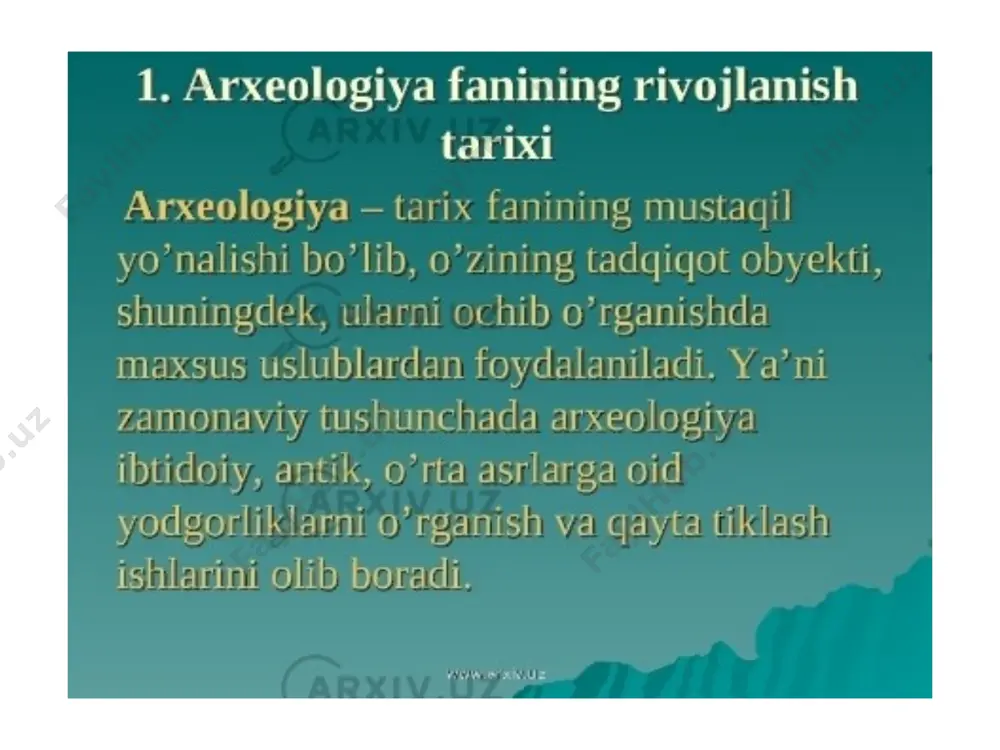 arxeologiya fanining rivojlanish tarixi - Page 3