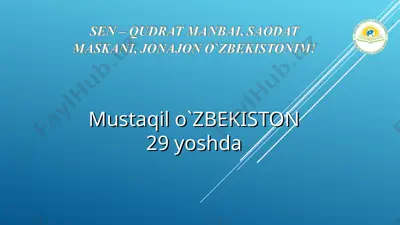 o`zbekiston mustaqilligi — PPT