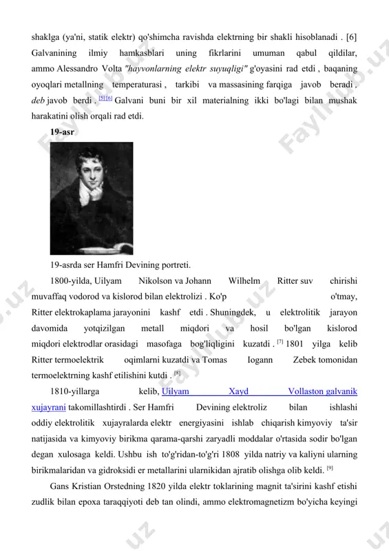 u mashhur "die galvanische kette ,hematisch bearbeitet" (galvanic circuit investigated mathematically) kitobida bayon etib , unda o'zining to'liq elektr nazariyasini berdi. [11] 1832 yilda maykl faradey tomonidan o'tkazilgan eksperimentlar uning elektrokimyoning ikkita qonunini bayon qilishiga olib keldi. 1836 yilda jon daniell musbat elektrodda vodorod gazi hosil bo'lishini yo'q qilish orqali qutblanish muammosini hal qilgan birlamchi hujayrani ixtiro qildi . keyinchalik natijalar, deb vahiy qotishma o'zaro bog'langan rux bilan simob yuqori kuchlanish ishlab chiqarish edi. shved kimyogari svante arrheniusning 1880-yillarga oid portreti. uilyam grove birinchi ishlab chiqarilgan yoqilg'i hujayrani 1846 yilda 1839. yilda vilgelm weber ishlab electrodynamometer . 1868 yilda jorj leklanxe yangi hujayrani patentladi, natijada u dunyodagi birinchi keng ishlatiladigan akkumulyator - sink uglerod xujayrasi uchun kashshof bo'ldi . [7] svante arrhenius o'zining tezisini 1884 yilda recherches sur la o'tkazibilité galvanique des elektrolitlar (elektrolitlarning galvanik o'tkazuvchanligi bo'yicha tadqiqotlar) da nashr etdi. uning natijalari bo'yicha muallif elektrolitlar suvda eritilganda har xil …