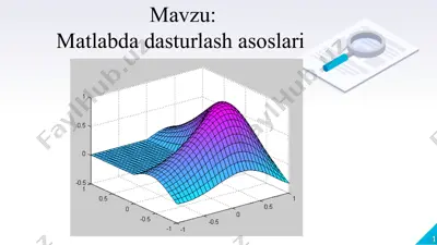 matlabda dasturlash asoslari — PPTX