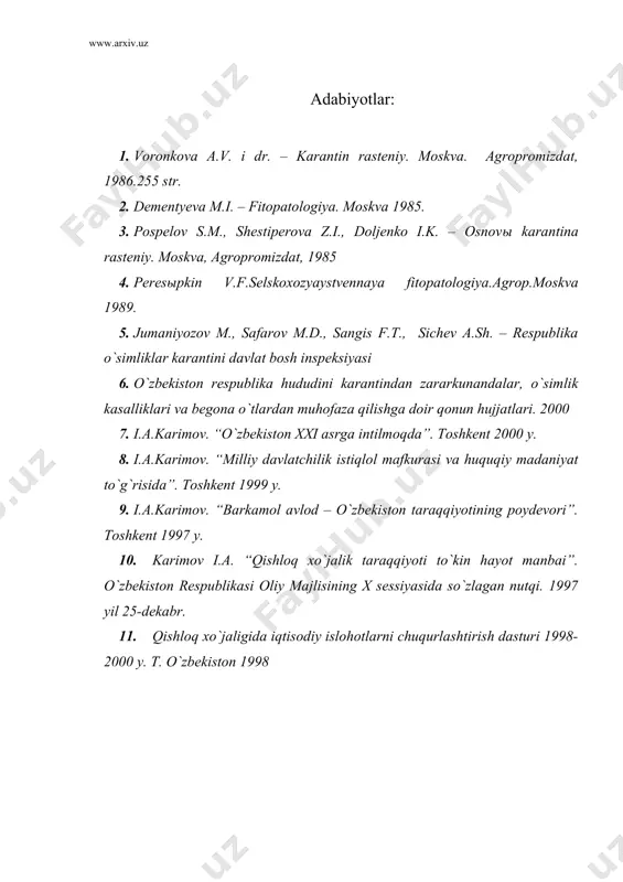 o`zbekistonga o`tish xavfi bo`lgan begona o`tlar - Page 5