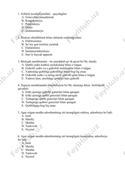 zollarni tozalash usullari — DOCX