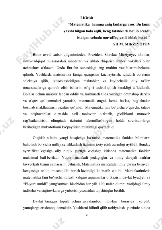 itishda ma’suliyatli bo’lish o’qituvchi, professor, dosent va akademiklarning engoliy maqsadi hisoblanadi. bizga ma’lumki matematika fani juda qiziqarli va shu bilan birga murakkab fan bo’lib ham hisoblanadi. ma’lumki, matematika analiz fani nima uchun kerak, nima maqsadlarda foydalaniladi, uning yechimlari qanday topiladi kabi masalalar qaraladi. shu o’rinda bu mavzuga doir “tog’ri to’rtburchakli membrana tebranish tenglamasi uchun chegaraviy masalani yechish” mavzusidan, ikkinchi tartibli chiziqli xususiy hosilali differensial tenglamalarning tiplari va bularga oid masalalar, misollar yechish kabi ishlar o’rganiladi. ushbu fikrlar tanlangan mavzuning qanchalik darajada dolzarb ekanligini ko’rsatadi. kurs ishining obyekti. oliy ta’lim muassasalarida “ matematik fizika tenglamalar” fanini o’qitish jarayoni kurs ishining predmeti. oliy ta’lim muassasalarida matematik fizika fanidan misol va masalalarida qo’llashni nazariy va amaliy bilimlar asosida o’rgatish usullari kurs ishining maqsadi. oliy ta’lim muassasalarida matematik fizika fanidan tog’ri to’rtburchakli membrana tebranish tenglamasi uchun chegaraviy masalani yechish va ularga doir misol, masalalarini yechishdan iborat. kurs ishining vazifalari. oliy ta’lim muassasalari uchun dtc, …