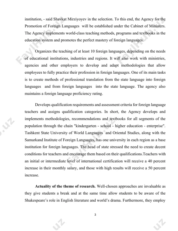 estigation of the role and effective results of using shakespeare’s role in english literature in today’s globe especially classrooms. theoretical significance of the research is large material which can be included into the lectures on the augustan age and its role in english literature , a lot of different information which can be used by students in their further professional life as english teachers too. practical significance of the research – this accurate and brief information can be used at practical english classes, lectures and seminars about shakespeare’s influence and its effect to english language at the higher educational institutions of our country, in writing course papers and scientific articles on the theme. the structure of the research. it consists of the following parts: introduction, two chapters, conclusion and list of used literature. chapter i. a brief history of russian folklore 1.1. history of russian folklore for generations, folklore, and …