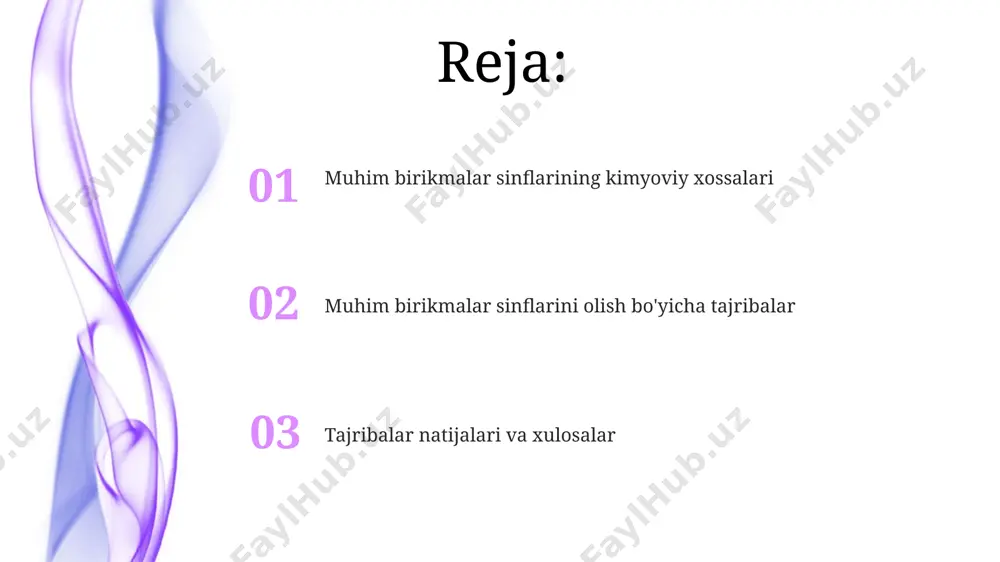 haroratga bog'liq bo'lib, 25°c da 36 gramm tuz 100 gramm suvda eriydi, bu xususiyat dengiz suvidan tuz olishda qo'llaniladi. reaksiyalar va mexanizmlarni o'rganish 19-asr oxiri va 20-asr boshlarida germaniyada organik kimyo sohasidagi tadqiqotlar natijasida reaksiya mexanizmlarini tushunishda katta yutuqlarga erishildi, bu esa ko'p bosqichli reaksiyalarni tahlil qilish usullarini rivojlantirishga olib keldi. sn1 va sn2 reaksiyalari kabi nukleofil almashinuvi reaksiyalarining mexanizmlari, reaktantlarning strukturasi va reaksiya sharoitlari (masalan, erituvchi) ga bog'liqligini o'rganish, 20-asrning o'rtalarida kaliforniya universitetlarida olib borilgan tadqiqotlar asosida aniqlangan. e'tiboringiz uchun rahmat @taqdimot_robot image4.jpg image5.jpg image6.jpg image7.jpg image8.jpg image1.jpeg image2.jpeg image3.jpeg